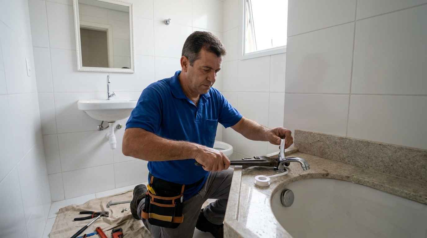 Instalação de torneira de cozinha em Itajaí‑SC